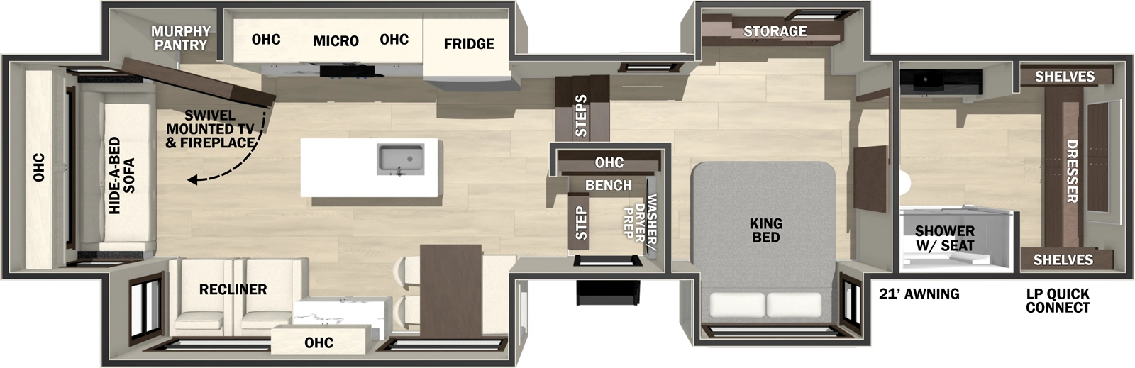 Cedar Creek 383FB Floorplan